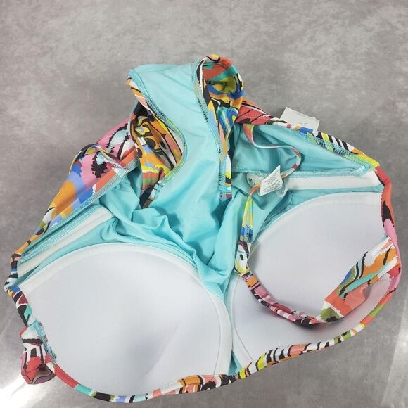 Bleu Rod Beattie Swimsuit One Piece Womens 12 Multicolor Ruched Sweetheart - Picture 12 of 13